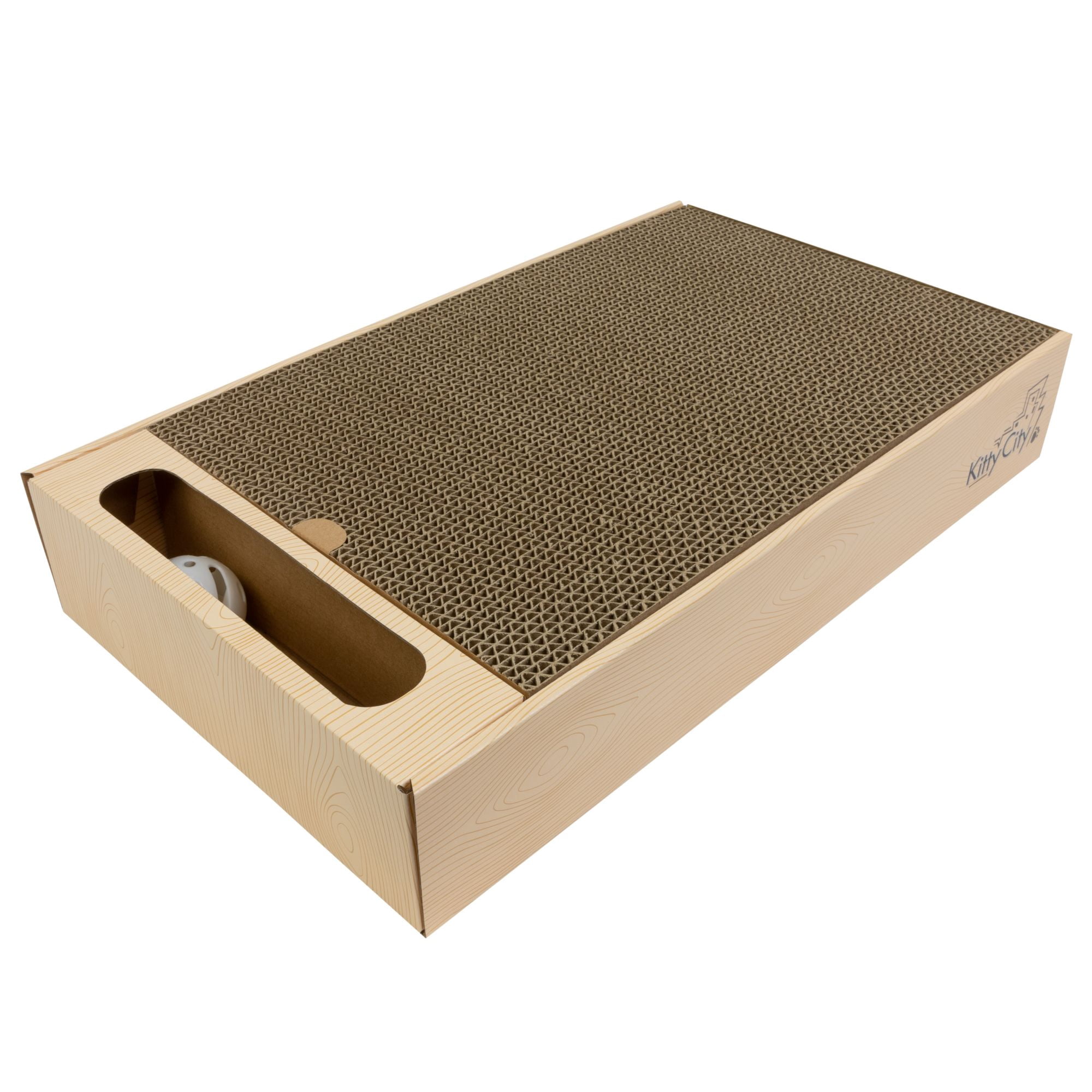 Kitty City Catnip Infused Scratchers with Ball Track