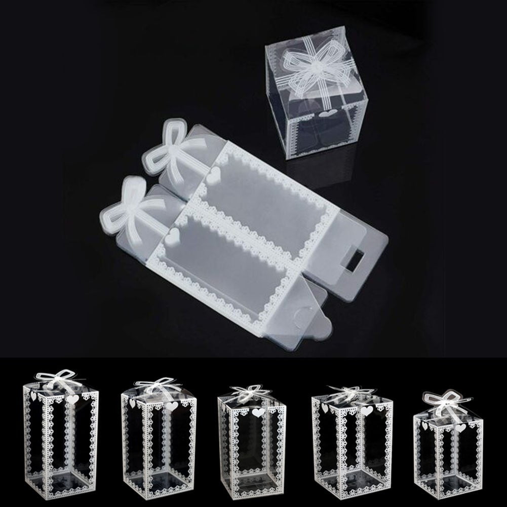 Buy YaBelDa 25Pcs Clear PVC Gift Boxes Transparent Box Cake Candy