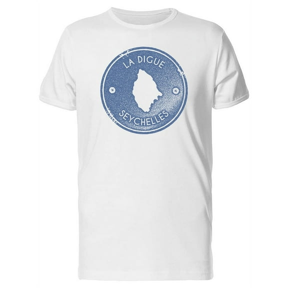 La Digue Seychelles Grunge Map T-Shirt Men -Image by Shutterstock, Male 4X-Large