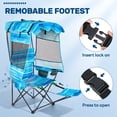 thumbnail image 5 of Slsy Camping Chair with Canopy&Footrest,Folding Camping Canopy Chair with Cooler Bag and Cup Holder,Outddor Portable Ergonomic Beach Chair for Adults Camping,Tailgates,Fishing, 5 of 9