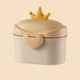 thumbnail image 1 of Contenedor de leche en polvo para bebé, corona de dibujos animados portátil, caja de almacenamiento de aperitivos de frutas de doble capa, gran capacidad, amarillo, 400ml, 14cm, 1 of 1