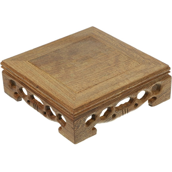 unbranded Faux Plants for Indoors Wood Ornament Base Flowerpot Pedestal