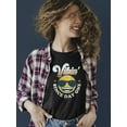 thumbnail image 2 of Vibin’ Since Day One - Cool Retro Emoji Smiley Graphic Women's T-shirt, 2 of 4