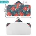 thumbnail image 4 of Yayeee Kids Hooded Towel with Hand Pockets Beach Soft Absorbent Bath Wrap 50 x 23.5 inch, Christmas Berries, 4 of 5