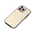 thumbnail image 2 of Braid Woven Pattern Desgin PU Leather Case for iPhone 13, Shockproof Protective, Compatible with Magsafe, Support Wireless Charging Slim Phone Case for iPhone 13, Beige, 2 of 5