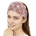 thumbnail image 4 of Unique Bargains 1 Pc Headband Faux Pearl Lace Wide Hairband for Women Pink, 4 of 5