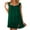 Dark Green, variant on Nightgown for Women Sleeveless Square Neck Nightwear Square Neck Pleated Waist Sleepwear Fashion Soft Night Shirts Blue XL