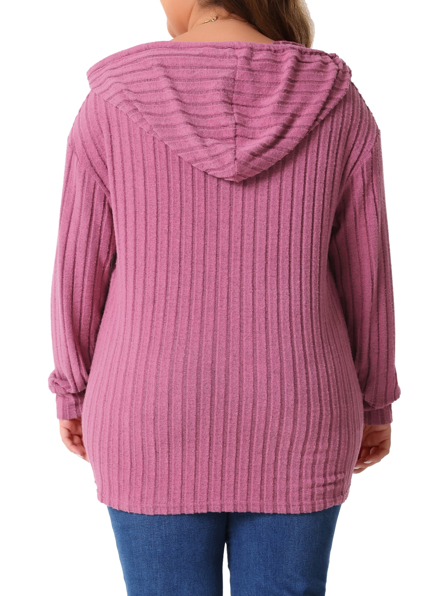 DARING DIVA Women's Plus Size Fashion Hoodie Lightweight Drawstring Sweatshirts 1X Pink