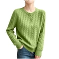 thumbnail image 2 of Stamzod Sweaters for Women Fall Winter Long Sleeve Knitted Cardigan Sweater Loose Fit Textured Button Up Cardigans Green S, 2 of 6