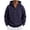 Navy, variant on Men's Quarter Zip Hoodies Zip Up Hoodie Long Sleeve Drop Shoulder Sweatshirt Casual Pullover, 2XL