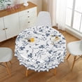 thumbnail image 2 of Lfeey Round Tablecloth, Polyester, Wipeable Oil-Resistant, Floral, 60 inches, 2 of 6