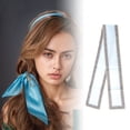 thumbnail image 2 of Ofertas Únicas 1 Pc Diadema de Satén Impresa para Mujeres Azul Gris, 2 of 6