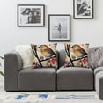 thumbnail image 2 of nygtbtfer Set of 2 Linen Throw Pillow Home Decorative Cushion Colorful Spring Animal Flying Red Bird with Flowers Pillow Cases Square Pillocases for Outdoor Bed Sofa White, 2 of 7