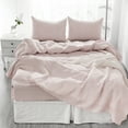thumbnail image 2 of Native Linum King Bedding Set 4 Pc, Pink Bedding Sheets & Pillowcases, Bed in a Bag King, 2 of 3