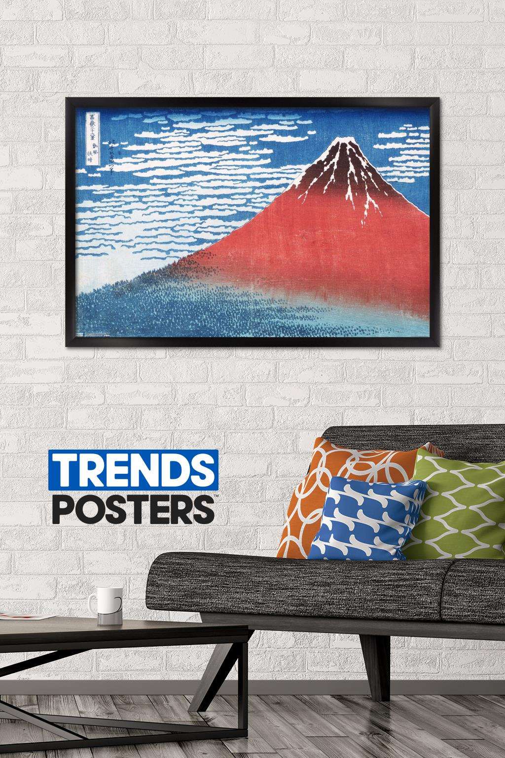 Fine Wind, Clear Morning by Katsushika Hokusai Wall Poster, 22.375" x 34", Framed