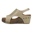 thumbnail image 3 of Corkys Womens Carley Leopard Print Studded Slingback Wedge  Casual Shoes, 3 of 5