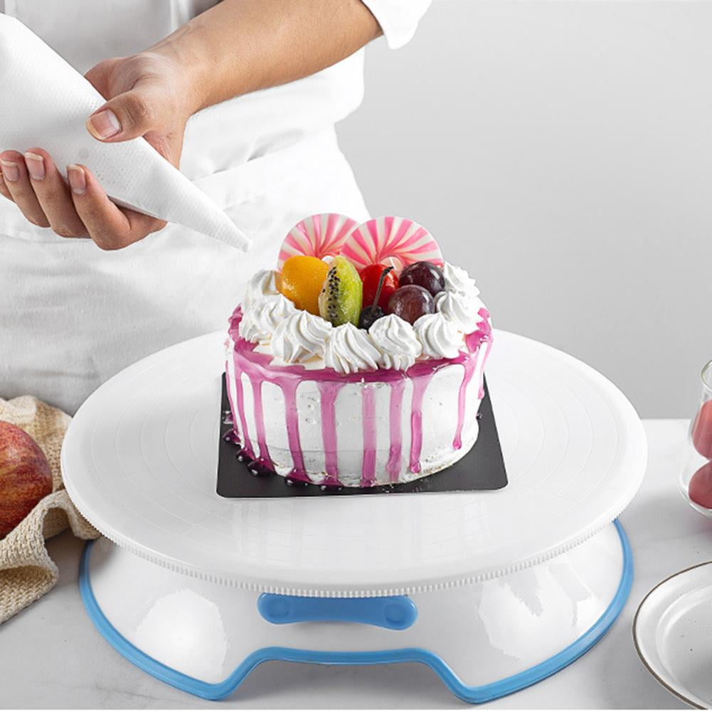 Tebru Household Cake Plate Turntable Rotating Base Cake