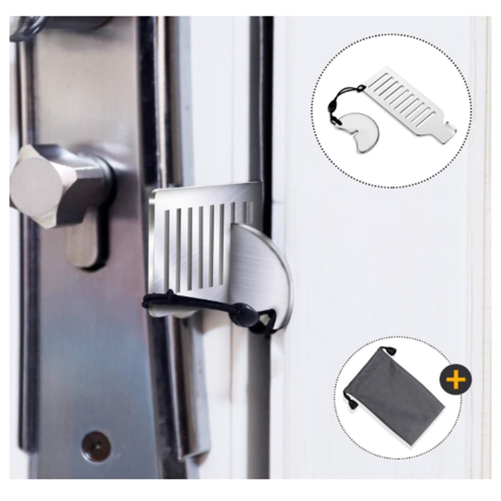 Door Security Bar Home Brace Knob House Strong Portable Safety Lock Apartment 