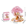 thumbnail image 2 of Cherry Blossom Tree House Building Set, 690Pcs Sakura Tree House Architecture Model Kit, Creative Desk Decor Birthday Gifts, 2 of 8