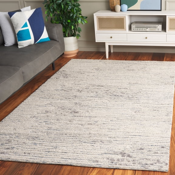 SAFAVIEH Abstract Manuel Striped Area Rug, Blue/Ivory, 5' x 8'