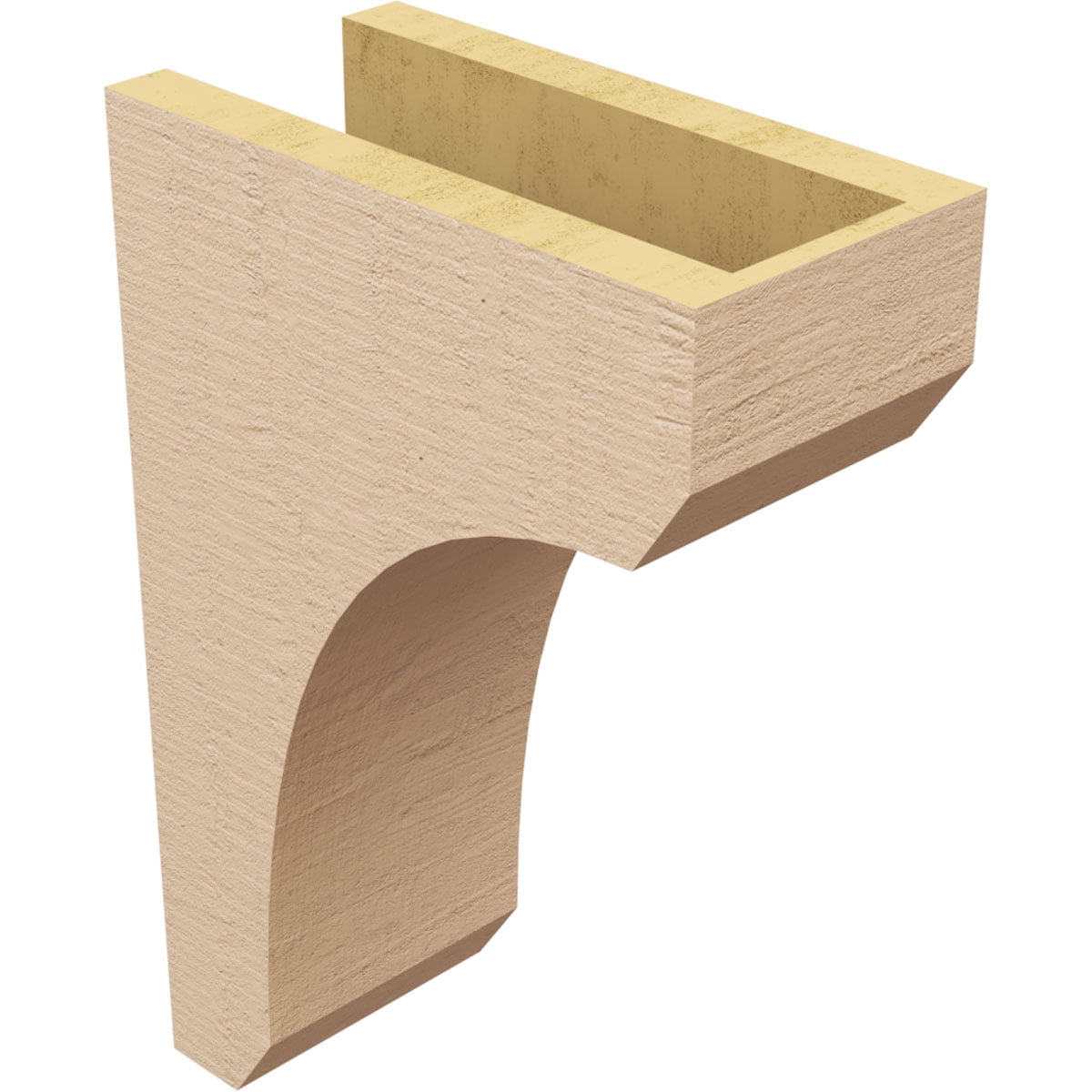 5"W x 10"D x 15"H Classic Legacy Rough Cedar Woodgrain TimberThane Corbel, Primed Tan