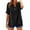 Black, variant on Women's Cotton Linen Shirt, Henry Neck 3/4 Sleeve Loose Fit Blouse, Casual Oversized Tunic, Boho Chic Top, Daily Wear and Work to Weekend Shirt, Soft Breathable Summer Tops-JN