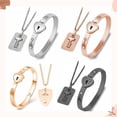 thumbnail image 2 of Pulsera De Bloqueo Y Collar De Llaves Para Hombres Y Mujeres Parejas Joyería Regalo Romántico Para El Día De San Valentín , Cumpleaños , Navidad , Boda , Aniversario, 2 of 4