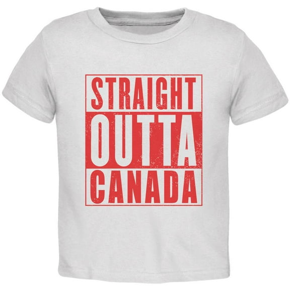 Straight Outta Canada Toddler T Shirt White 3T