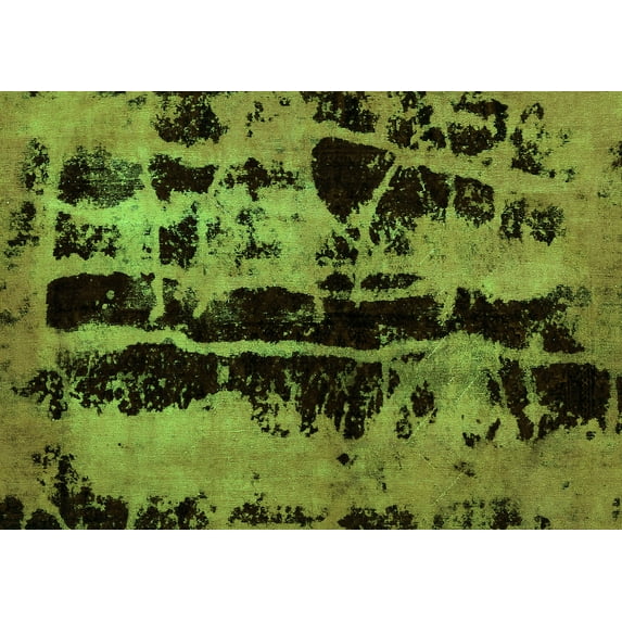Ahgly Company Indoor Rectangle Persian Green Bohemian Area Rugs, 7' x 9'