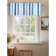 thumbnail image 2 of Valances for Windows Ombre Blue Stripes Rod Pocket Cafe Window Treatments Valance Curtains for Kitchen Bathroom Laundry Basement Windows 60"x14", 2 of 9