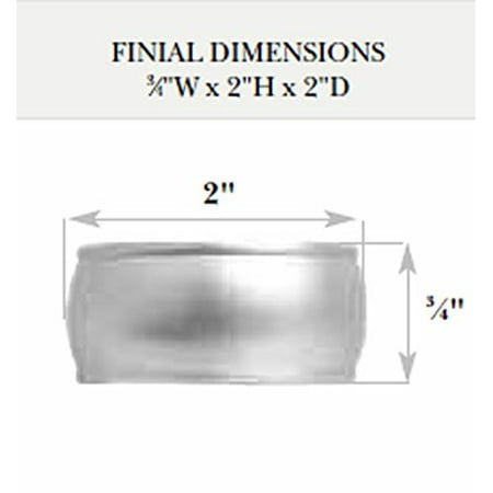 - Wood Trends Classics End Cap Finial, for 1 3/8