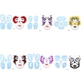 thumbnail image 3 of 6 Styles/set Face Paint Stencil Reusable Tattoo Cosmetic Painting Tool, 3 of 14
