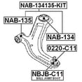 thumbnail image 2 of Febest FRONT BUSHING, FRONT CONTROL ARM # NAB-135 OEM 54501-AX60B, 2 of 2