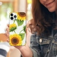 thumbnail image 3 of COMIO  Compatible with iPhone 15 Case Sunflowers 6.1 inch 2023, Yellow Flower Design Case for Women, Stylish Cute Slim Raised Lips Anti-Scratch Protective Case for iPhone 15, 3 of 4
