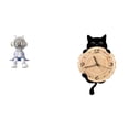 thumbnail image 1 of Adorno de escultura de nórdico para estantería, entrada, sala de estar, decoración del hogar, con reloj de pared ligero y fácil de leer, si, 1 of 8