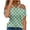 Green, variant on Summer Tops for Women Cold Shoulder Polka Dot Blouse V Neck Short Sleeve Casual Loose Vacation Beach Party Off Shoulder Top, Green M