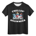 thumbnail image 5 of Ulanda Christmas Tree Shirts Toddler Boys Girls Christmas Tshirts Xmas Short Sleeve Graphic Tees Holiday Tops (Black, 9-10Years), 5 of 5