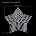 thumbnail image 3 of Uxcell 15Pcs Plastic Mesh Canvas Sheet 6 Count 7.5 cm/ 3 inch White Pentagram Blank Canvas for Embroidery, 3 of 6