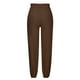 thumbnail image 5 of Pantalones de algodón y lino elásticos de color sólido informales a la moda para mujer Pompotops  ulkah939753, 5 of 5