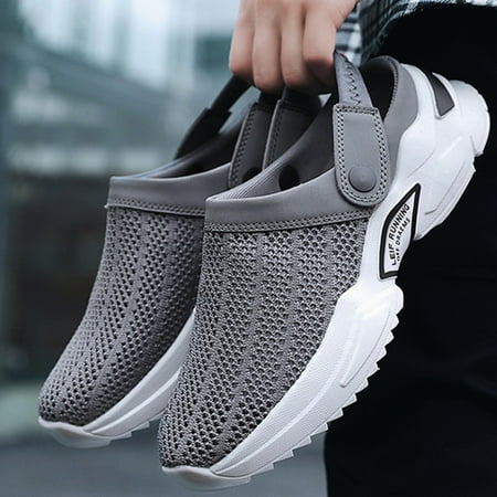 

NECHOLOGY Sandals for Men Size 8 Men Casual Soft Flat Slippers Breathable Lightweight Walking Shoes Fashion Leather Sandals Mens Grey 8.5