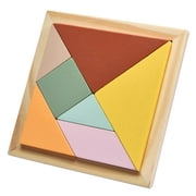 Tangram Wooden Puzzle - Brain Teaser Puzzles Block For Kids & Adult