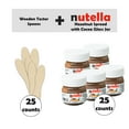 thumbnail image 2 of Nutella Hazelnut Spread with Cocoa Mini Glass Jar, .88 oz (25g) + Wooden Spoons l 50 counts, 2 of 6