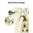 thumbnail image 7 of Curtain Valance for Windows,Farm Dwarf Sweet Gnome Bee Watercolor Yellow Stripes Kitchen Valances Rod Pocket Short Curtains,Pastoral Flower Black Lines Window Treatment Panel for Bedroom 60"x18", 7 of 7