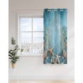 thumbnail image 4 of Ocean Starfish Thermal Insulated Blackout Curtains for Bedroom 72 Length Marine Life Blue Coral Sealife Room Darkening Curtain 1 Panel Grommet Window Curtain Drape for Living Room Nursery Room, 4 of 7