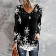 thumbnail image 2 of HAiming Christmas Crewneck Shirts for Women Trendy Printed Long Sleeve Pullover Tunic Tops Fall Casual Loose Blouse, 2 of 4