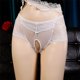 thumbnail image 1 of Puntoco Ropa interior breve para mujer Bragas transparentes abiertas de encaje sexy de cintura baja para mujer, 1 of 4