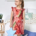 thumbnail image 4 of Vsdgher Rafraîchissant Tranches de Melon D\'eau pour Filles Chemises de Nuit Manches Courtes Robe de Nuit Pyjama pour Fête Pyjama-TG, 4 of 6