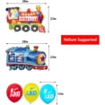 thumbnail image 3 of Fuliko Train 4th Birthday Decorations for Boys, 4 Years Old Birthday Party Supplies Including Number 4 Foil Balloons, Train Birthday Banner, Latex Balloons, Cake Topper for Train Themed Party, 3 of 3
