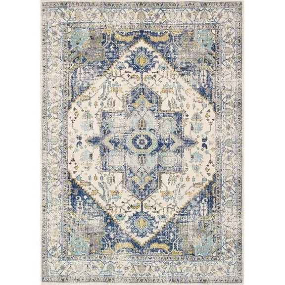 Pasargad Home Chelsea 12' x 15' Power-Loomed Ivory Rug - All Ages, Indoors