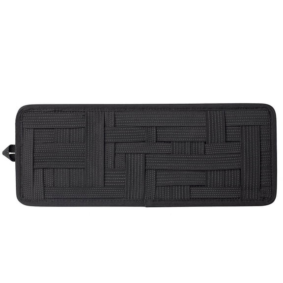 Multifunctional Car Sunshade Storage Bag With Clip For Glasses And Cables